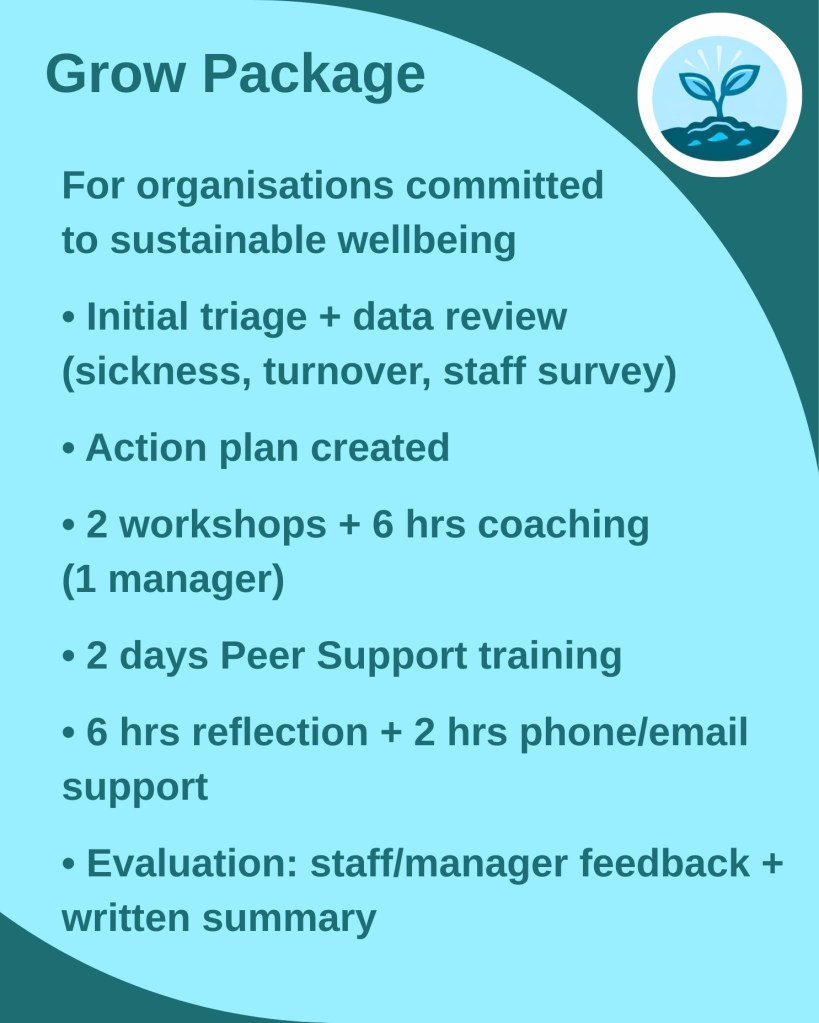 What our Grow Mental health support package contains