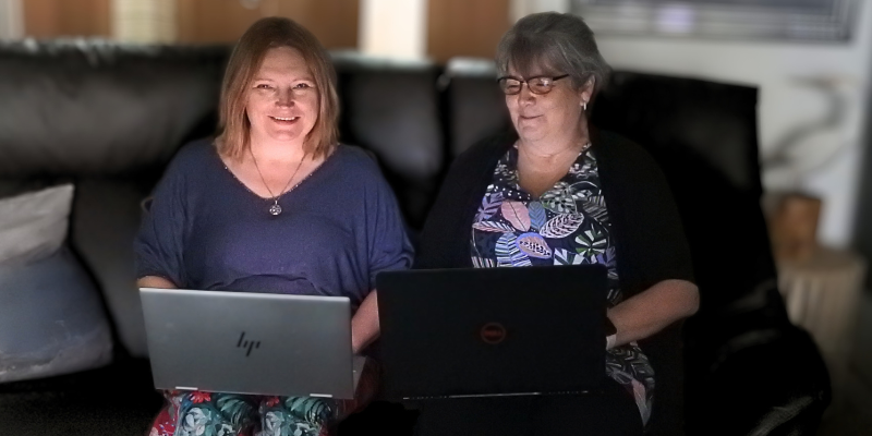 Angela and Debbie planning the next development for Mindful Growth Solutions